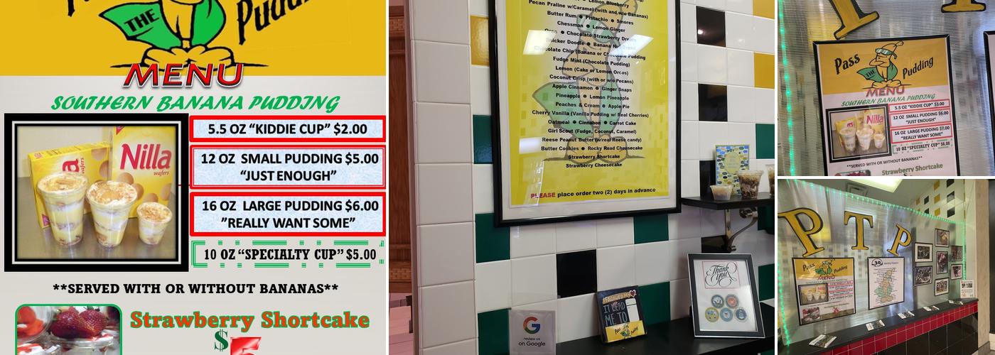 Pass The Pudding Menu