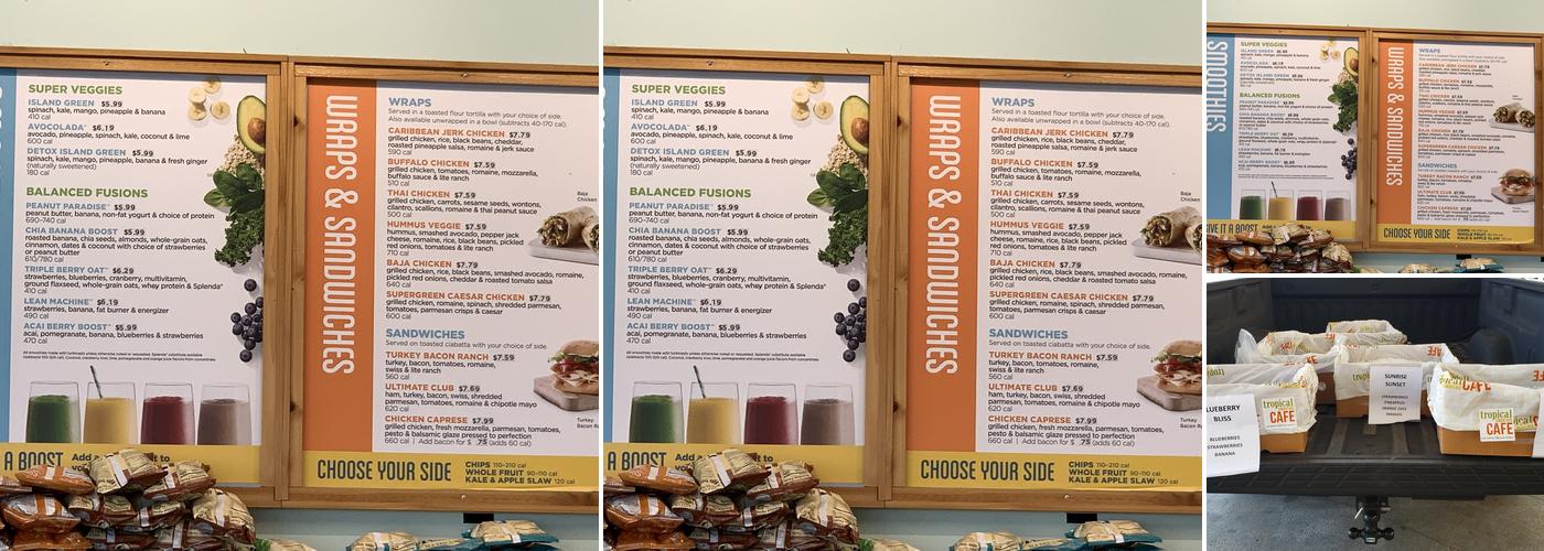 Tropical Smoothie Cafe Menu