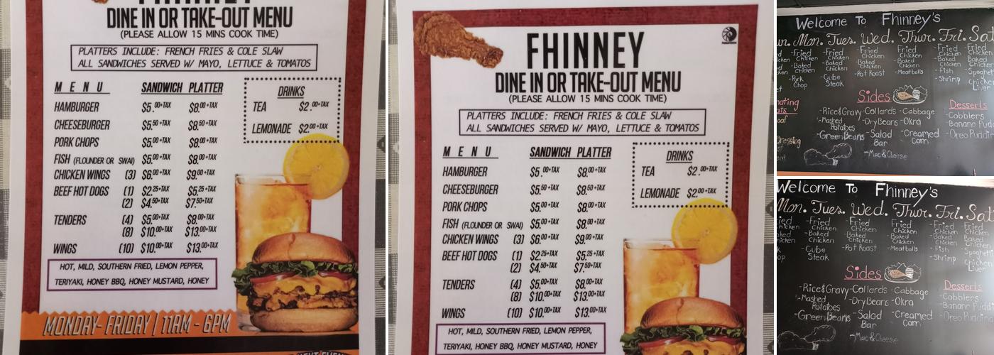Fhinney Buffet Menu