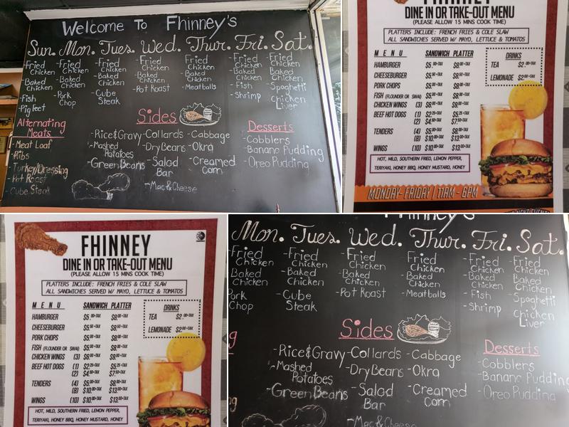 Fhinney Buffet Menu