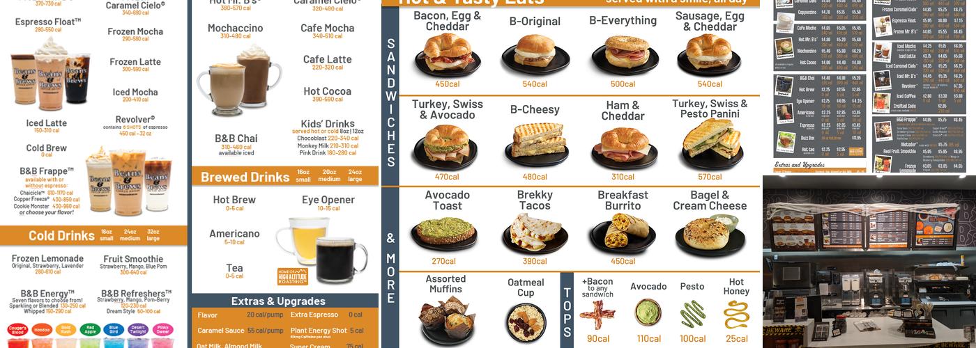 Beans & Brews Coffeehouse Menu