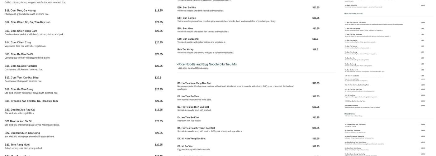 Pho korner Menu