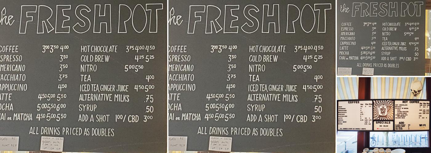The Fresh Pot Menu