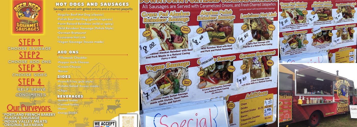 Beez Neez Gourmet Sausages Menu