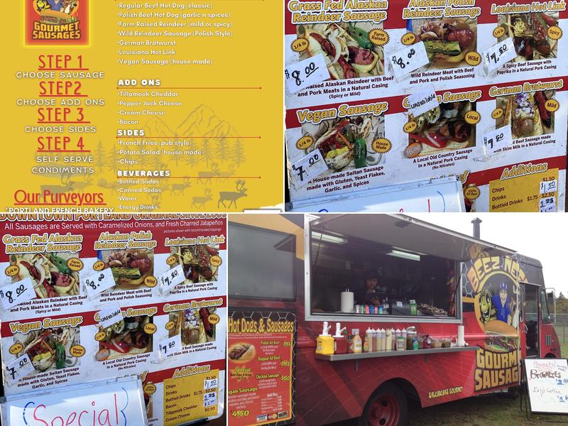 Beez Neez Gourmet Sausages Menu