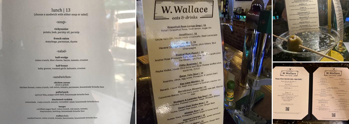W Wallace Menu