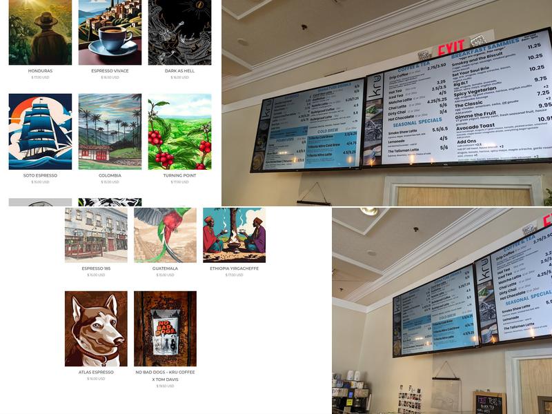 Kru coffee collective Menu