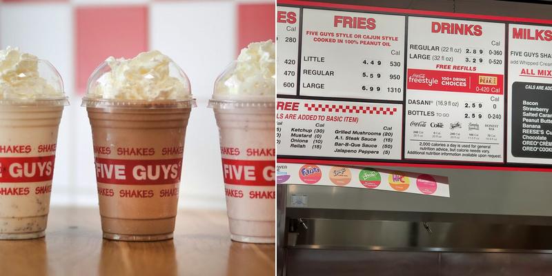 Five Guys Menu