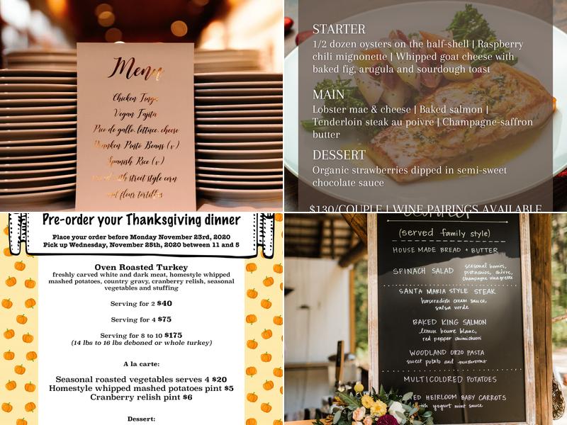 Bowtie Catering Co. Menu