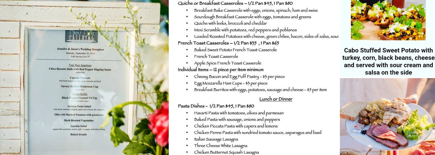 Bleu Bite Catering Menu