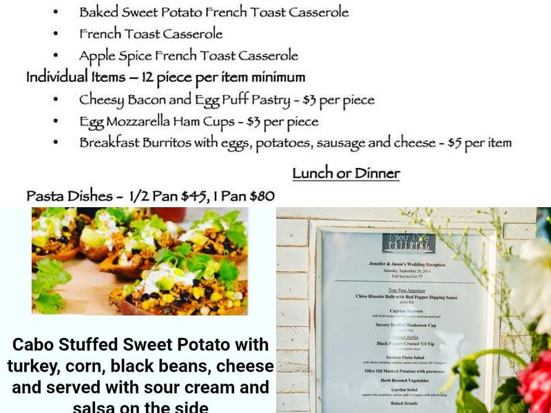 Bleu Bite Catering Menu
