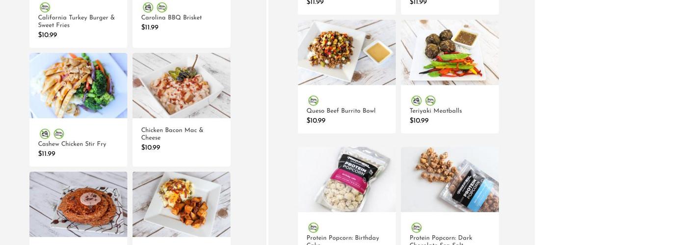 Power Plate Meals Menu