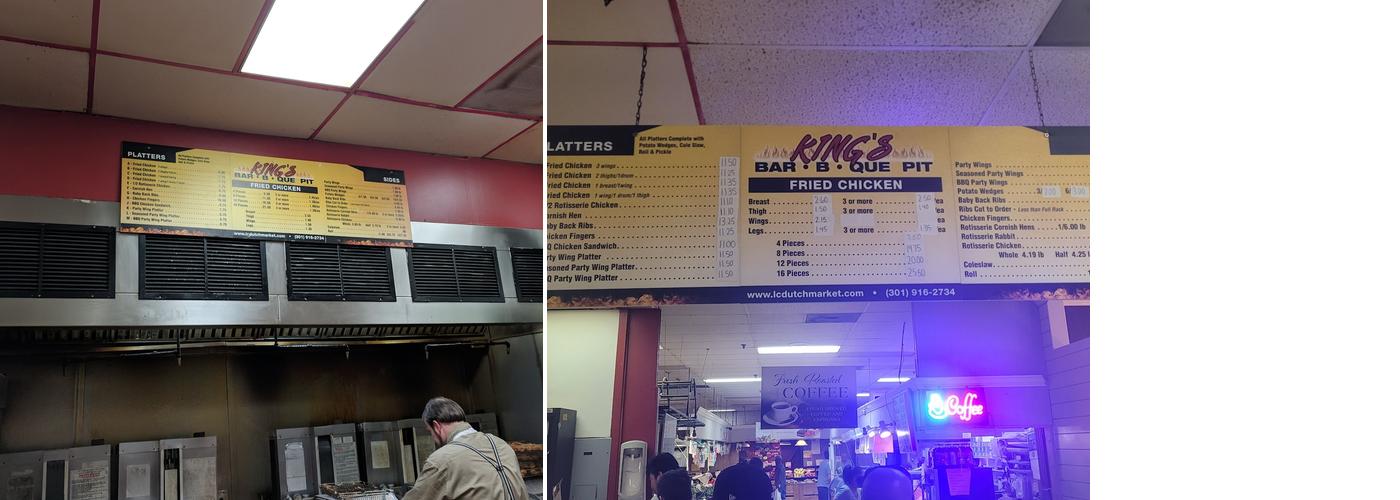 King's BBQ Menu