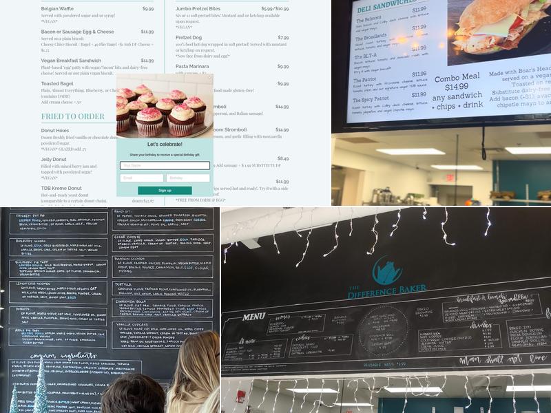 The Difference Baker Menu