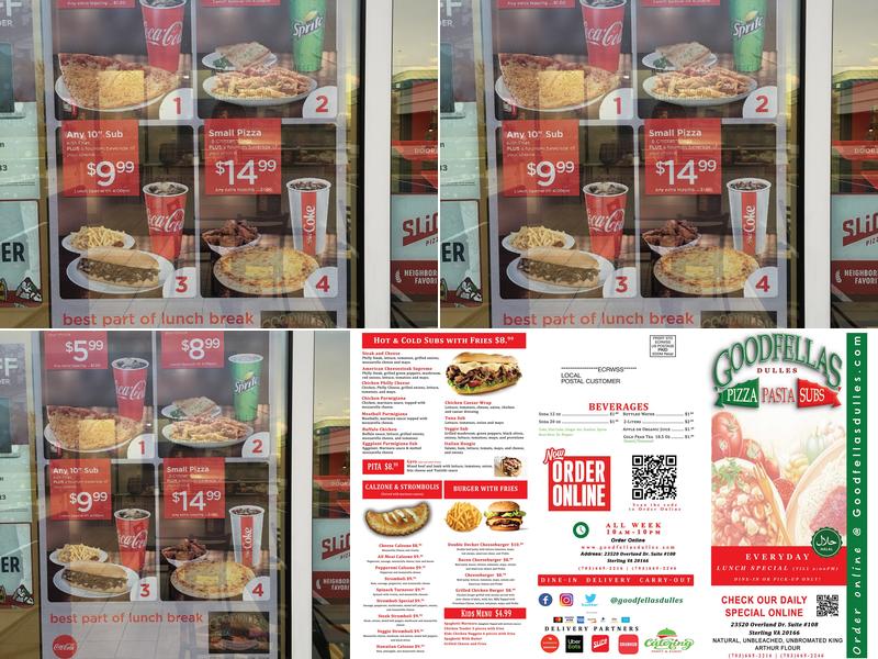 Good Fellas Pizza Menu