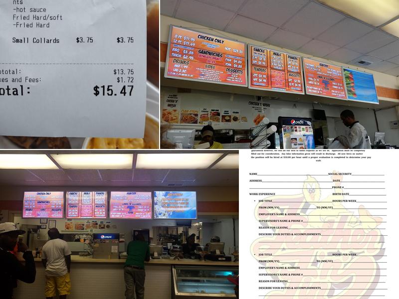 Feather-N-Fin Chicken Seafood Menu