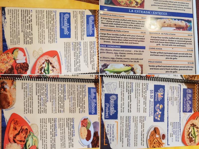 Lucita's Pupuseria Menu