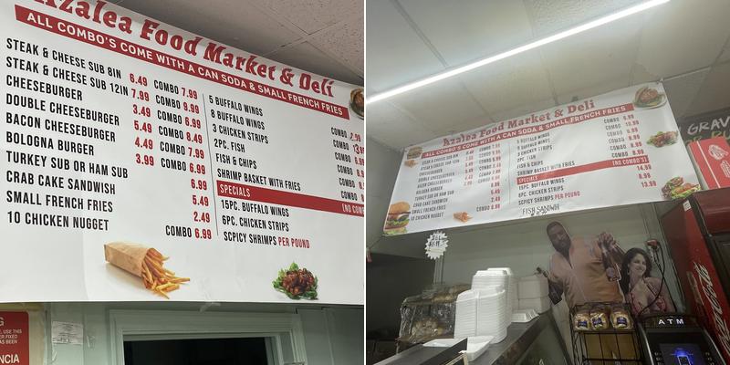 Azalea Food Market & Deli Menu