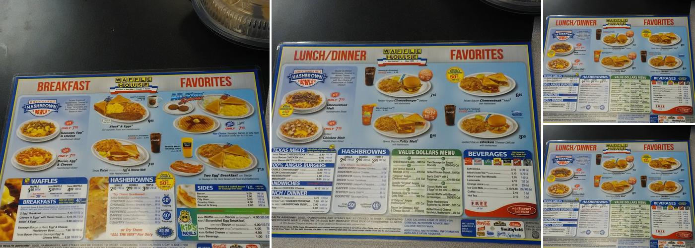 Waffle House Menu