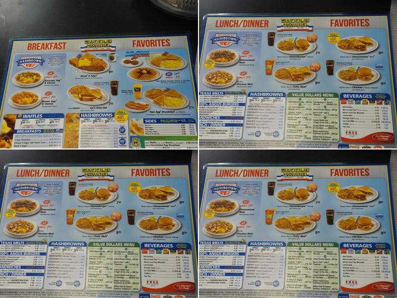 Waffle House Menu