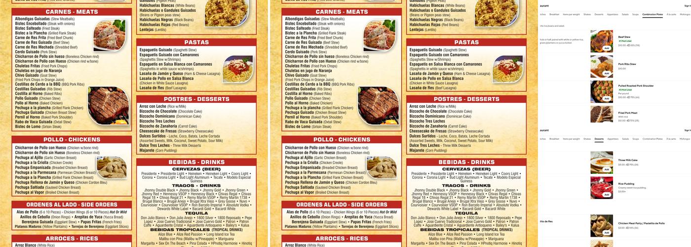 La Sonrisa Restaurant Menu