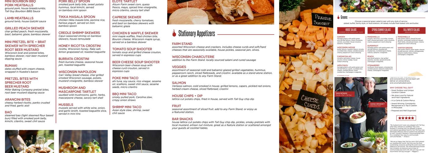 Tall Guy and a Grill Catering Menu