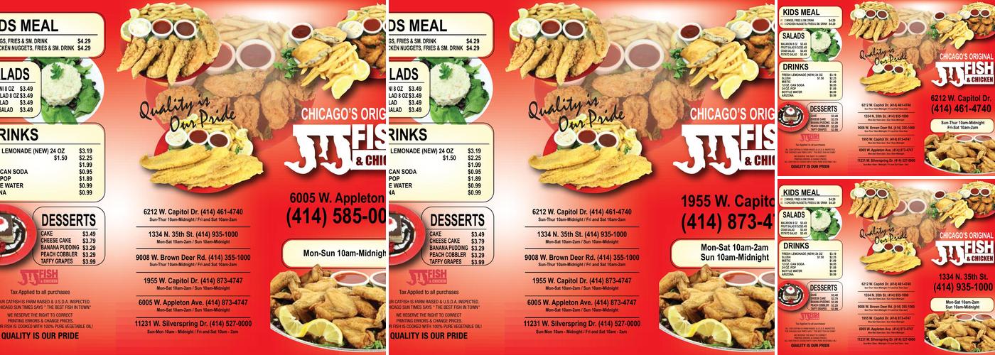 JJ Fish and Chicken Menu