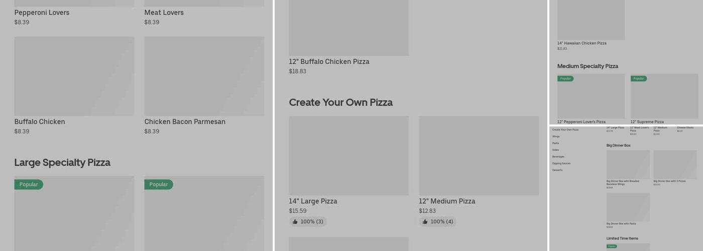 Pizza Hut Menu