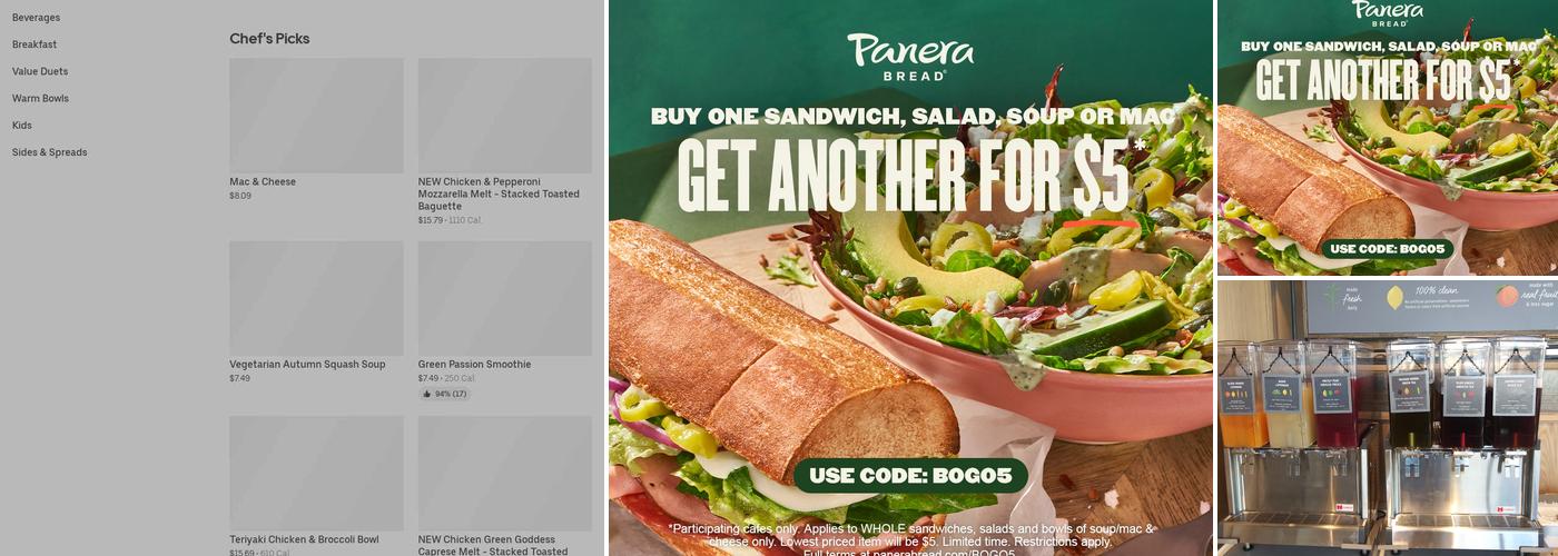 Panera Bread Menu