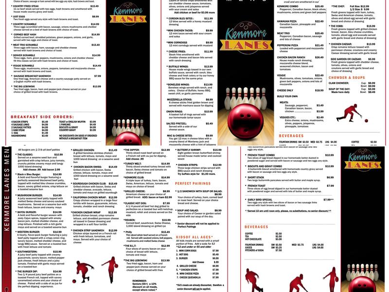 11th Frame Menu