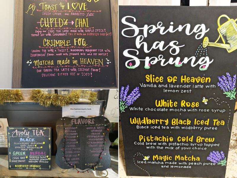 Diva Espresso Menu