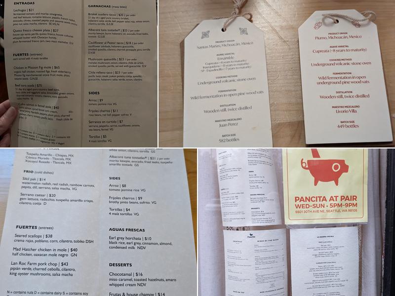 Pancita at Pair Menu