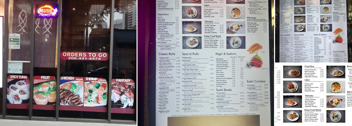 Bento World Sushi & Teriyaki Menu