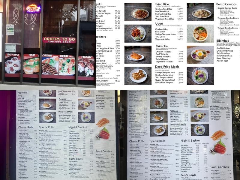 Bento World Sushi & Teriyaki Menu