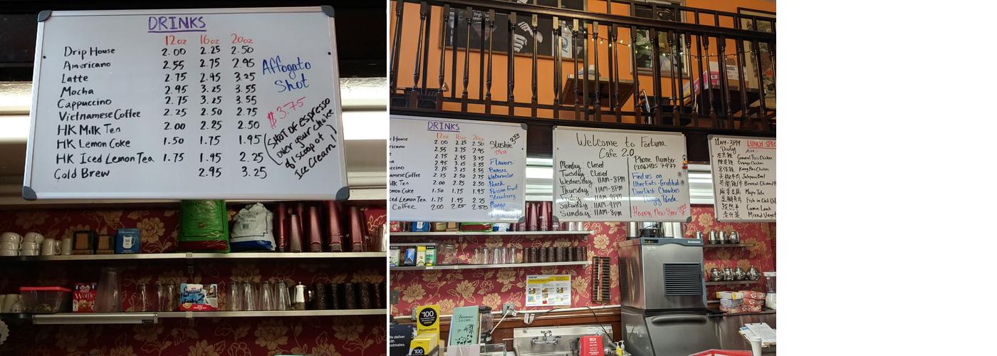 Fortuna Cafe 2.0 Menu