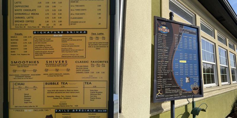 Jacob's Java Menu