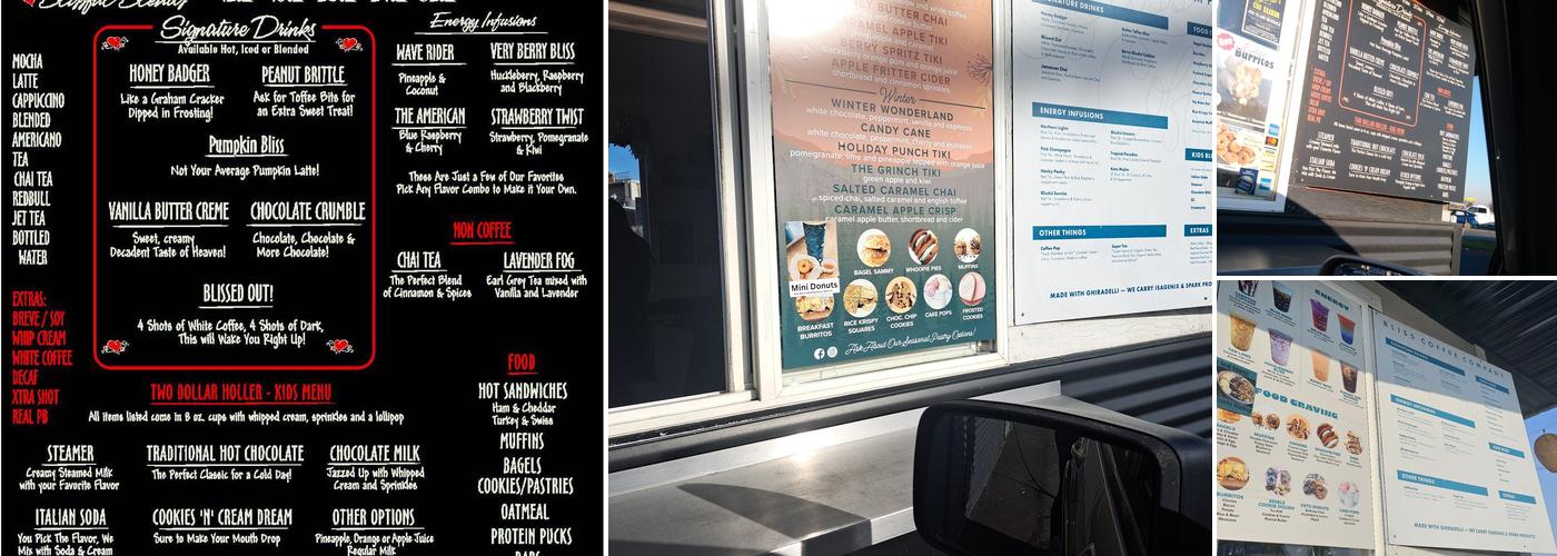 Blissful Blends Menu