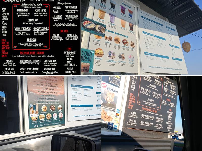 Blissful Blends Menu