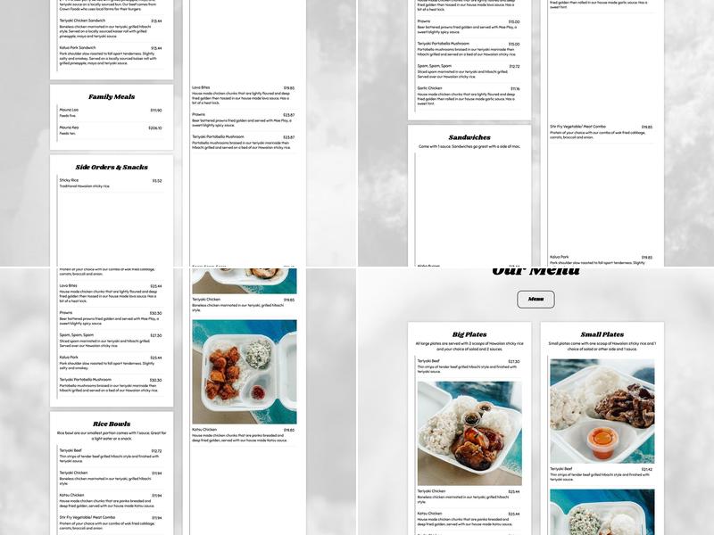 Aloha Island Grill Menu