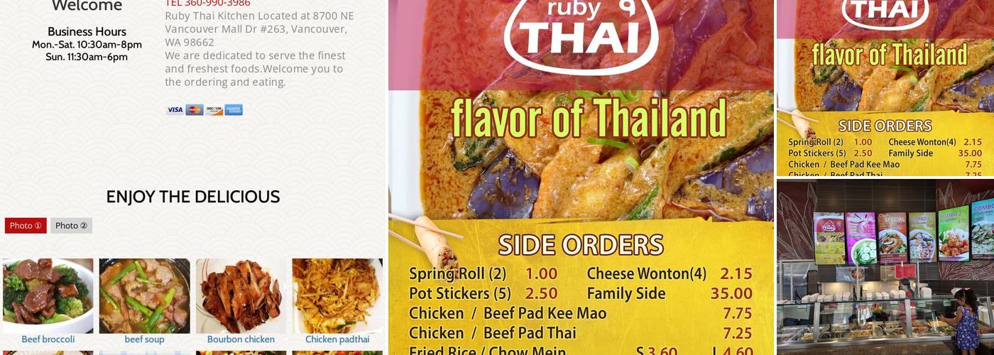 Ruby Thai Vancouver Inc Menu