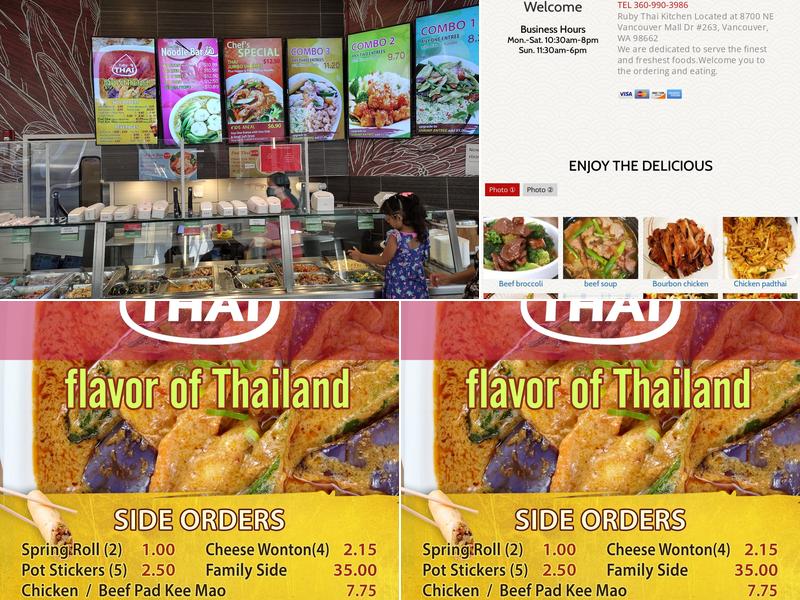 Ruby Thai Vancouver Inc Menu