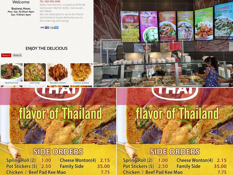 Ruby Thai Vancouver Inc Menu
