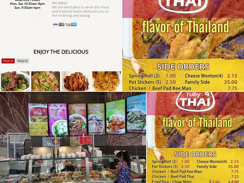 Ruby Thai Vancouver Inc Menu