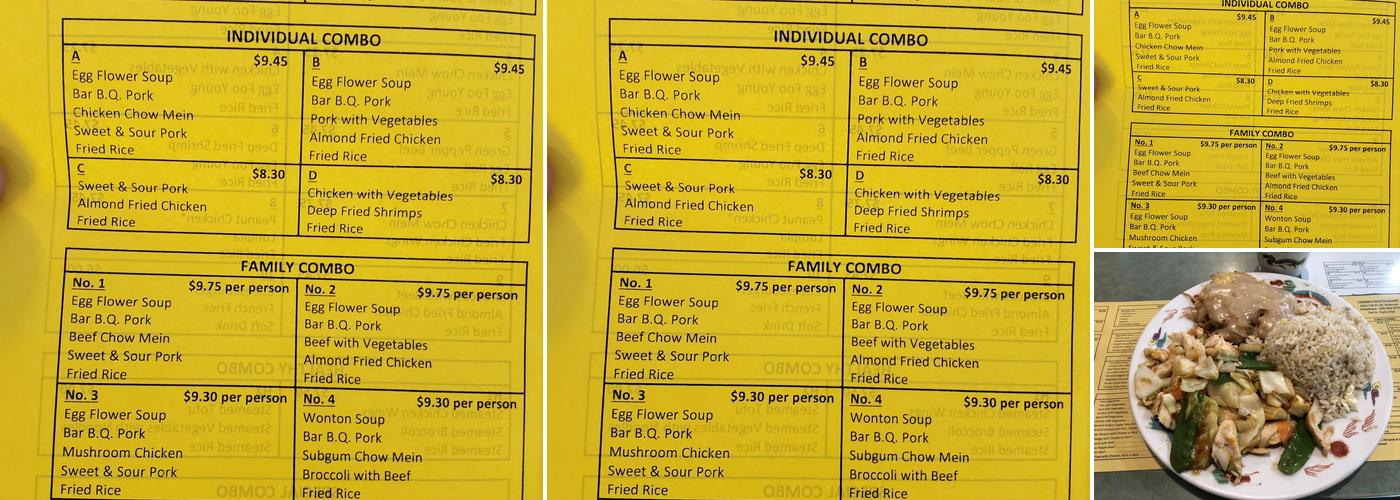 Combo Restaurant Menu