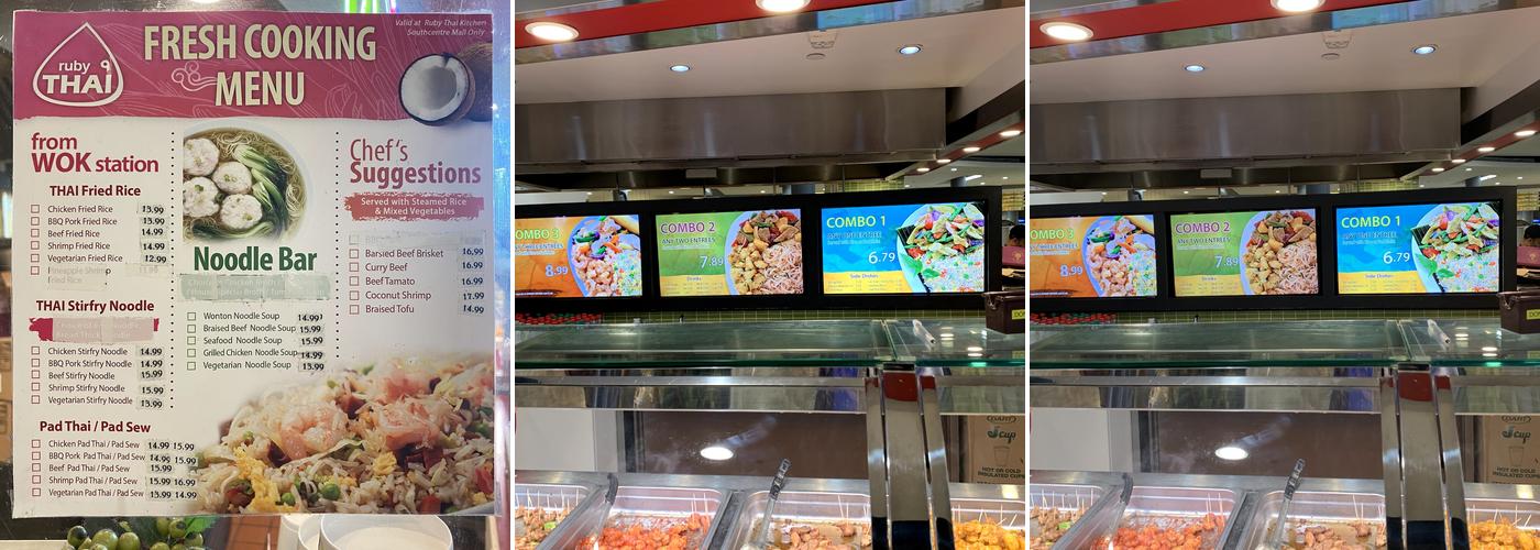 Ruby Thai Menu
