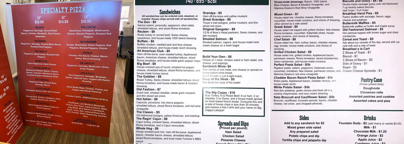 Capuana’s Delicatessen Menu