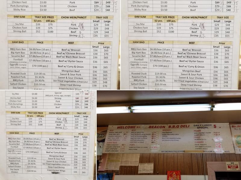 Beacon B B Q Menu
