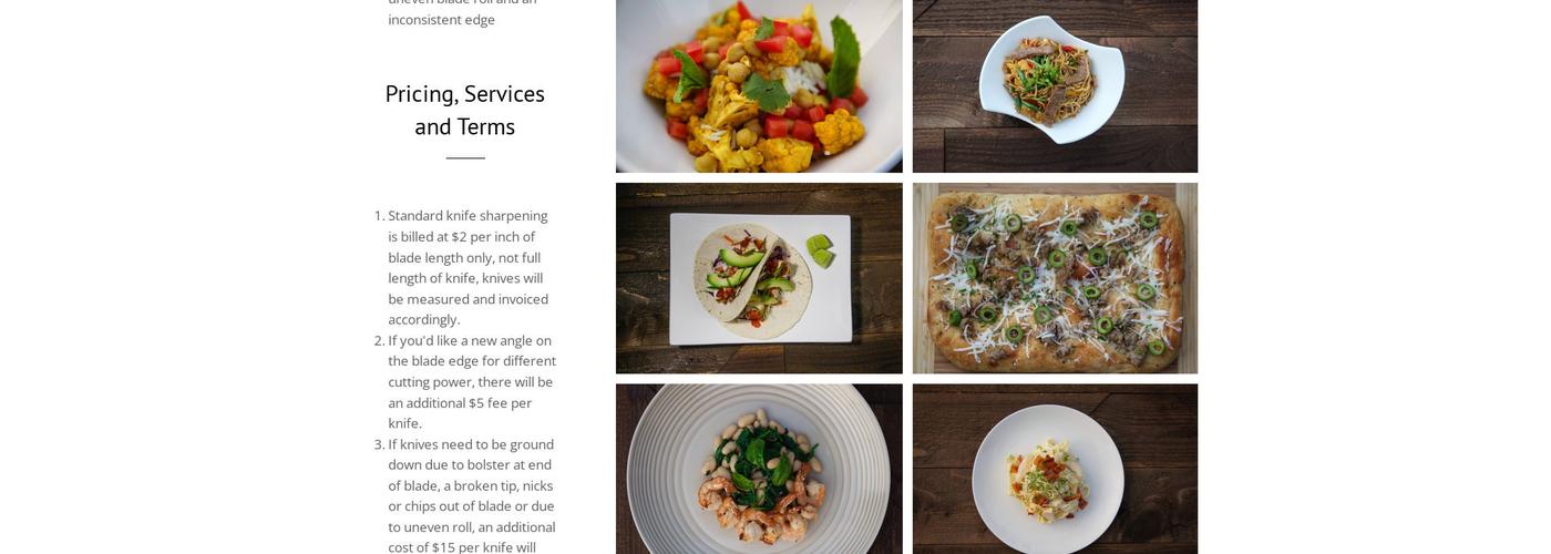 Salt Pepper & Oil - Catering & Essentials Menu