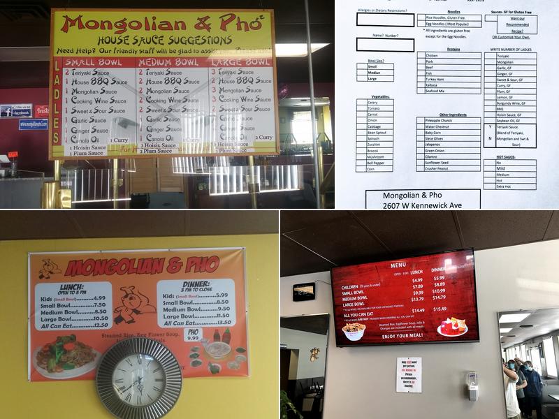 Mongolian & Pho Menu