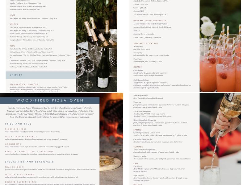 Lisa Dupar Catering Menu